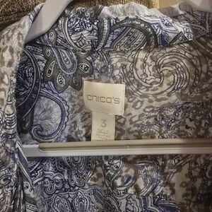 Chico's Blue Paisley Blouse